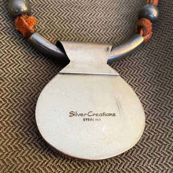 Silver Creations Agate Leather Necklace - Picture 8 of 15